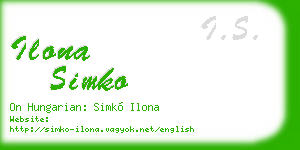 ilona simko business card